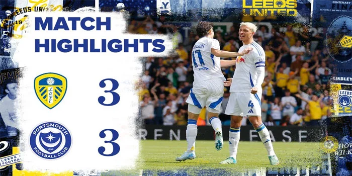 Leeds United Melawan Portsmouth Berakhir Hasil Imbang 3-3